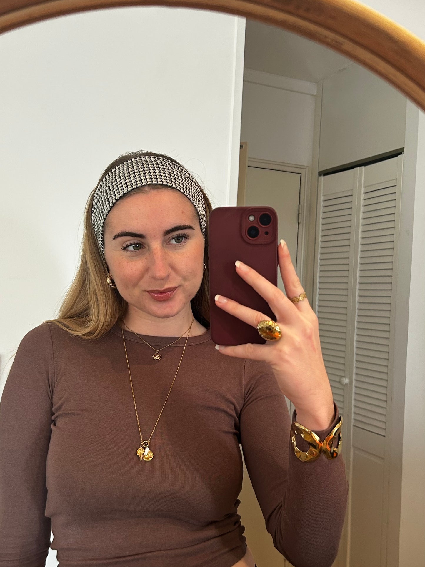 Bandeau Pied-de-Poule gris