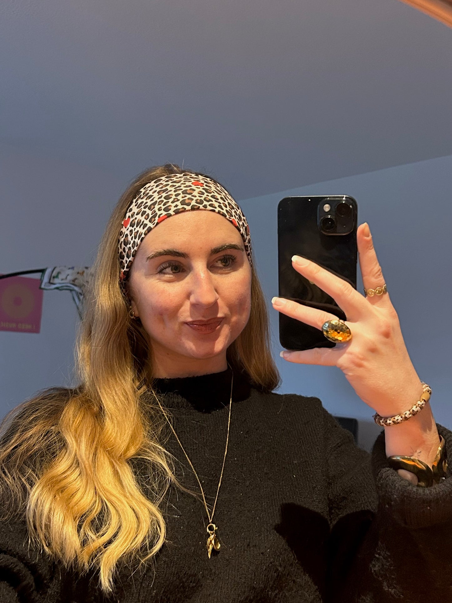 Bandeau léopard à cœurs