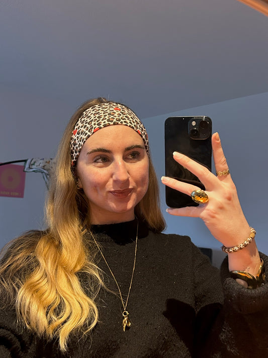 Bandeau léopard à cœurs