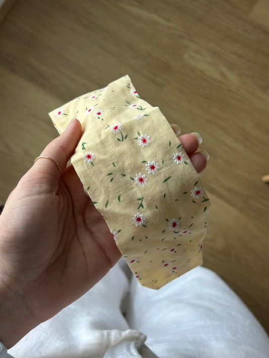Bandeau jaune à fleurs
