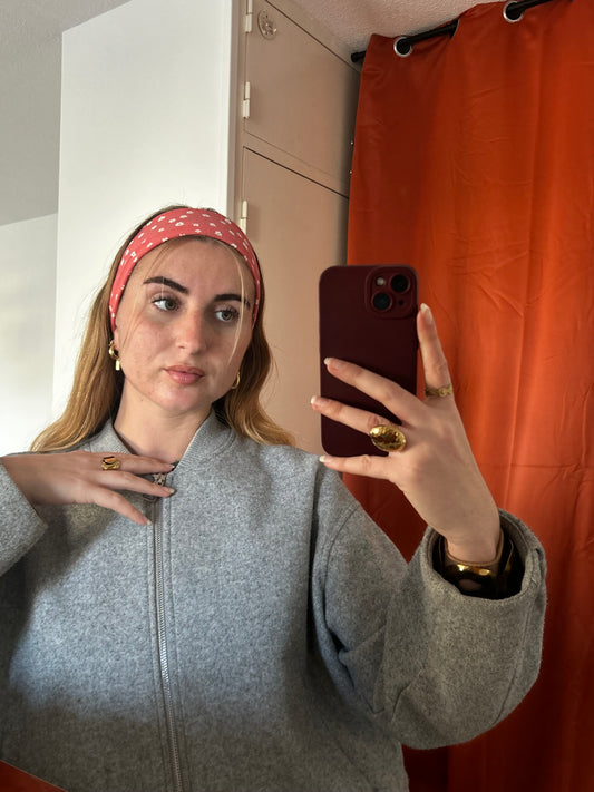 Bandeau rose à fleurs