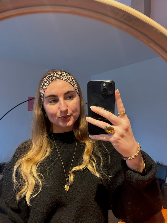 Bandeau léopard à cœurs