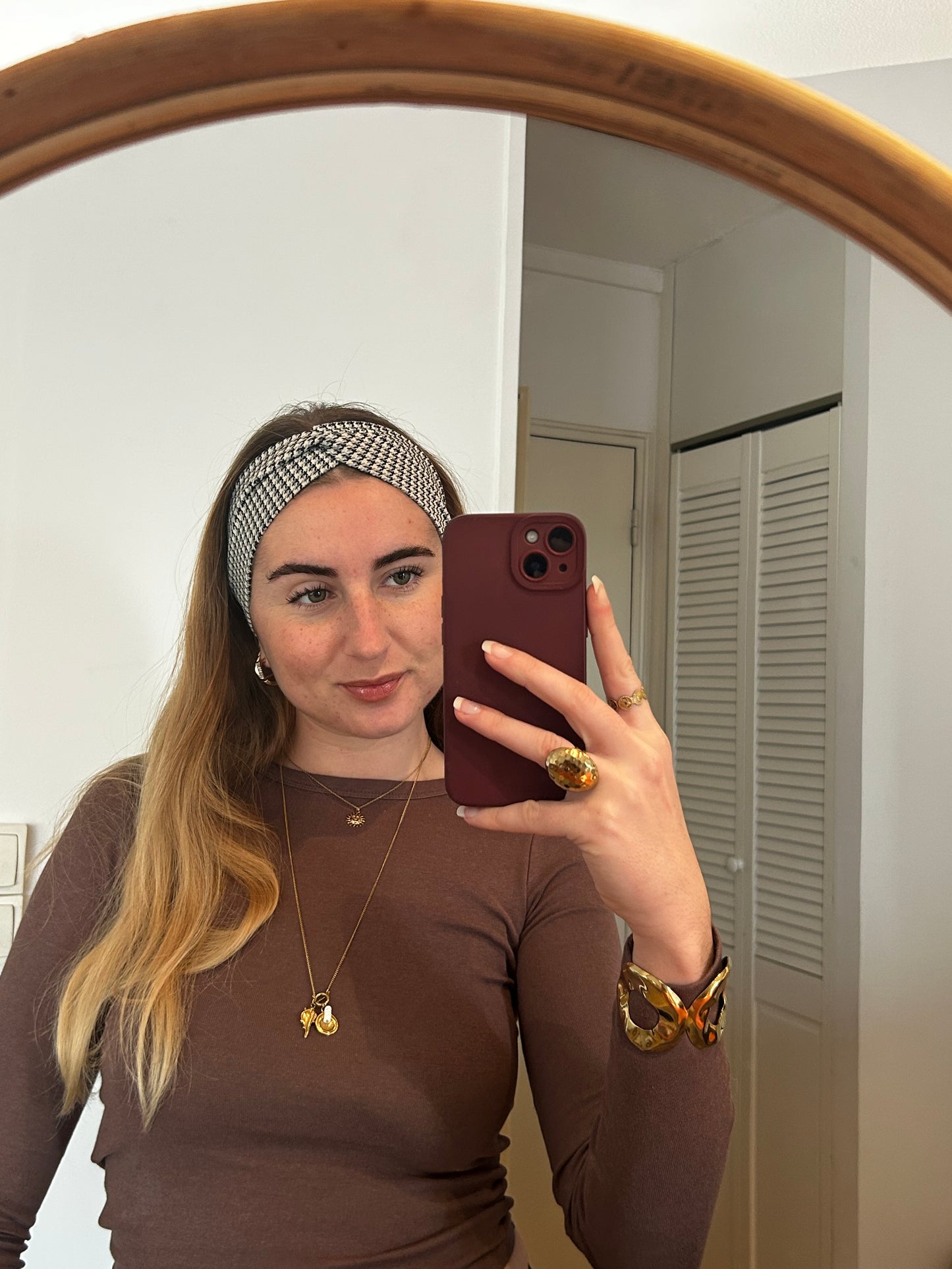 Bandeau Pied-de-Poule gris