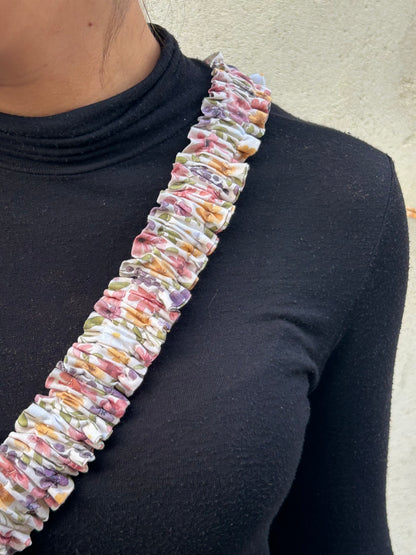 Bandoulière téléphone à fleurs