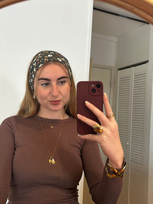 Bandeau léopard foncé