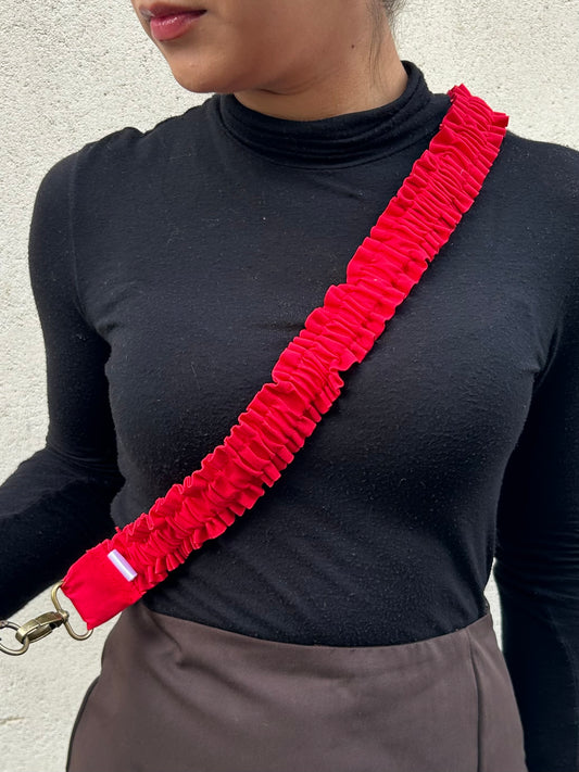 Bandoulière téléphone rouge