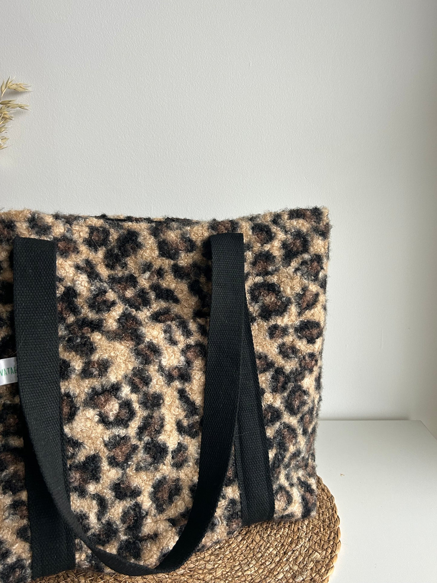 Sac cabas moumoute léopard