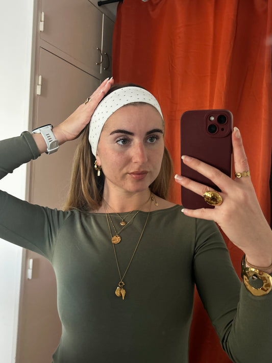 Bandeau à cœurs verts