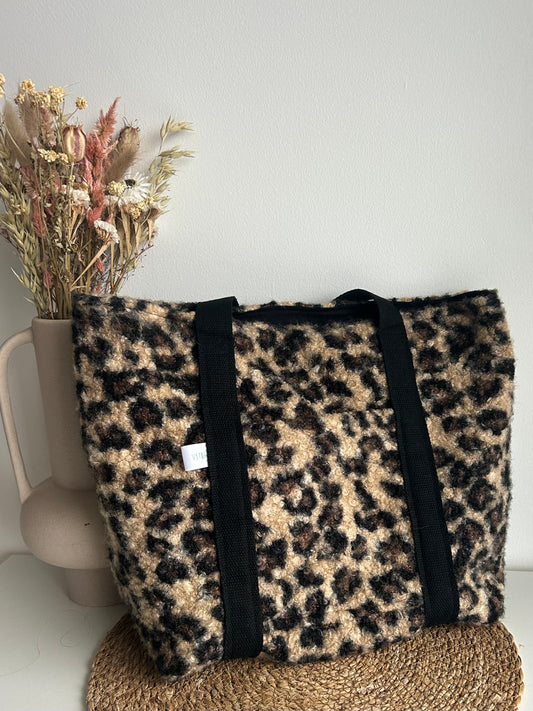 Sac cabas moumoute léopard