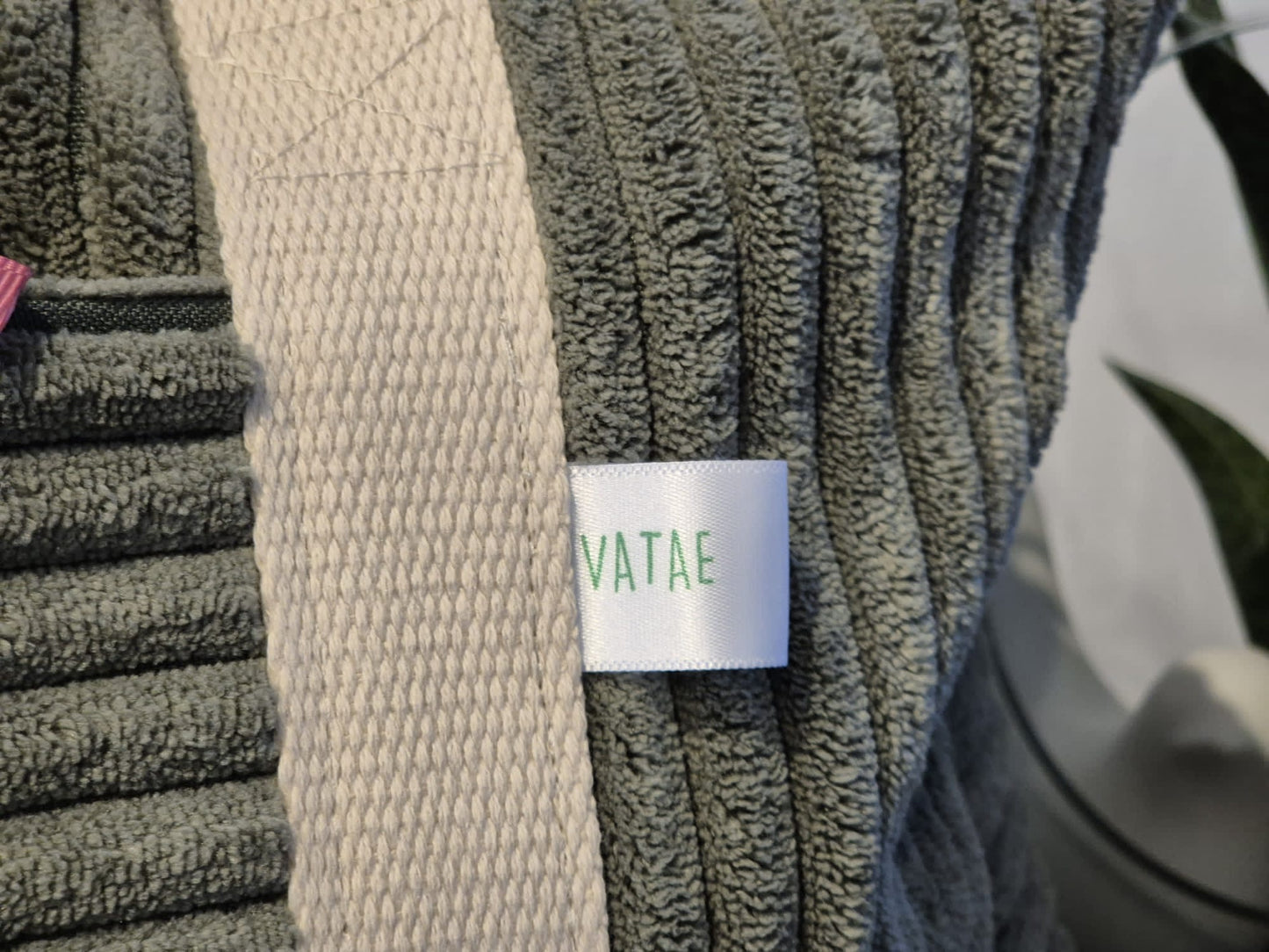 Sac à langer velours côtelé vert