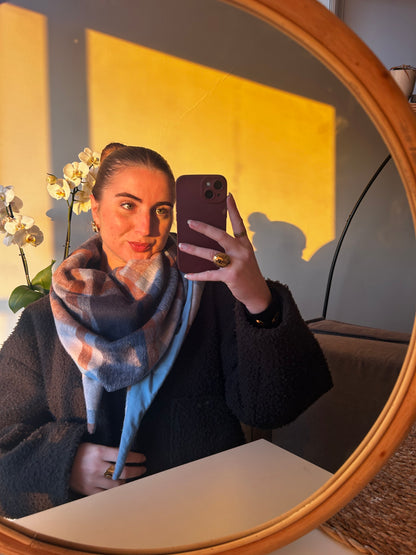 Écharpe écossaise bleu